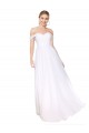 Long Sleeveless Soft Chiffon White A-Line Formal Evening Dress