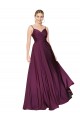 Long Sleeveless Stretch Crepe Wild Berry A-Line Formal Evening Dress