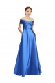 Long Sleeveless Satin A-Line Black Tie Evening Dress