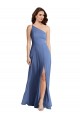 Long Sleeveless Soft Chiffon Windsor Blue A-Line Formal Evening Dress