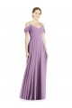 Long Sleeveless Soft Chiffon Dark Lavender A-Line Semi Formal Evening Dress