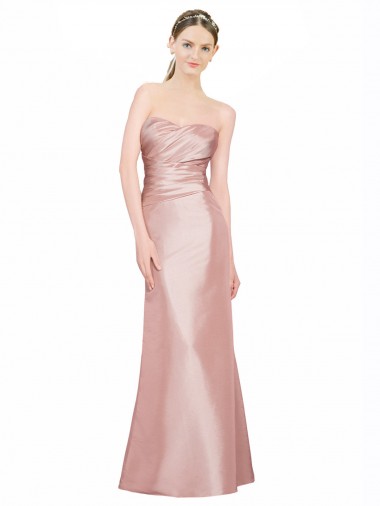 Long Sleeveless Stretch Satin Sweetheart A-Line Formal Evening Dress for Sale