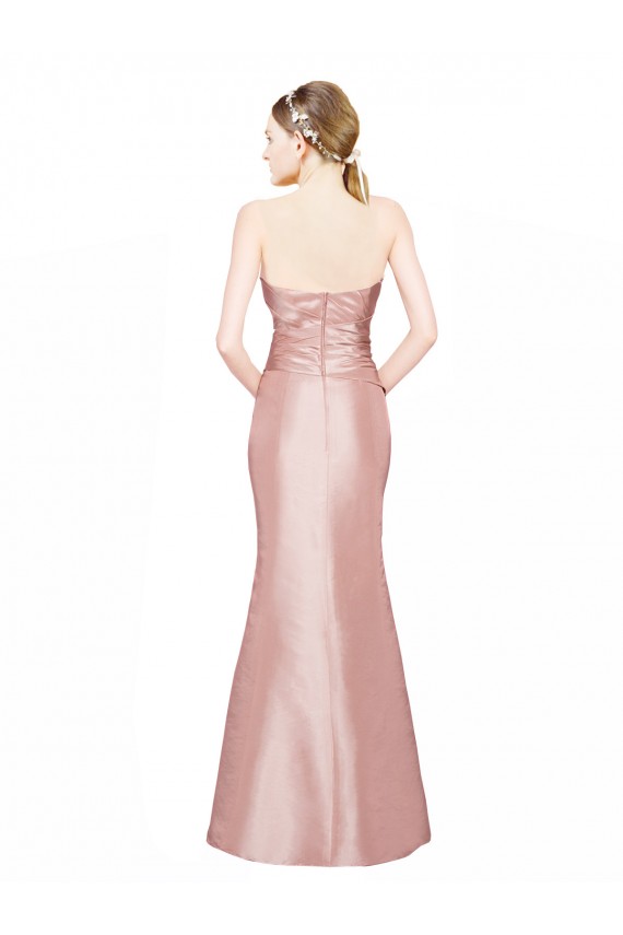 Long Sleeveless Stretch Satin Sweetheart A-Line Formal Evening Dress