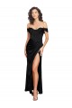 Long Sleeveless Silky Satin Black Sweetheart A-Line Black Tie Evening Dress