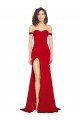 Long Sleeveless Silky Satin Red A-Line Formal Evening Dress