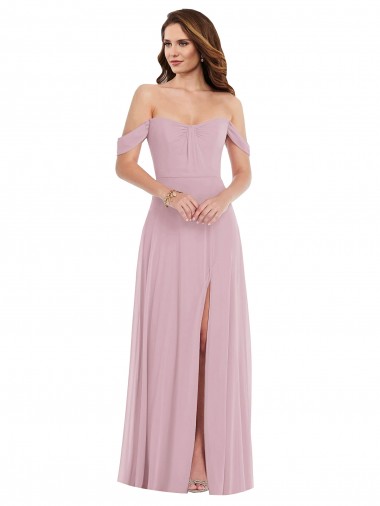 Long Sleeveless Soft Chiffon Primrose A-Line Black Tie Evening Dress for Sale