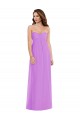 Long Sleeveless Soft Chiffon Violet A-Line Semi Formal Evening Dress