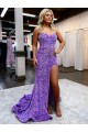 Court Train Sleeveless Velvet Sequin Lavender A-Line Homecoming Dress