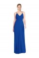 Long Sleeveless Soft Chiffon Royal Blue A-Line Formal Dress