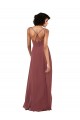 Long Sleeveless Soft Chiffon Black Column Formal Evening Dress