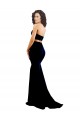 Long Sleeveless Stretch Crepe Black Mermaid Formal Evening Dress