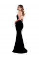 Long Sleeveless Stretch Crepe Black Mermaid Formal Dress
