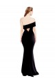 Long Sleeveless Stretch Crepe Black One Shoulder Mermaid Formal Evening Dress