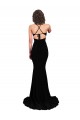 Long Sleeveless Spandex Black Mermaid Formal Evening Dress