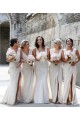 Long Sleeveless Soft Chiffon Champagne A-Line Evening Dress