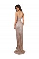 Long Sleeveless Sequin Champagne Mermaid Formal Evening Dress