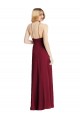 Long Sleeveless Soft Chiffon Dark Green A-Line Semi Formal Evening Dress