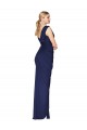 Long Sleeveless Soft Chiffon Dark Navy Mermaid Formal Evening Dress