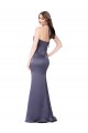 Long Sleeveless Silky Satin Dusk Mermaid Formal Evening Dress