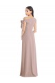 Long Sleeveless Stretch Crepe Dusty Pink A-Line Formal Evening Dress