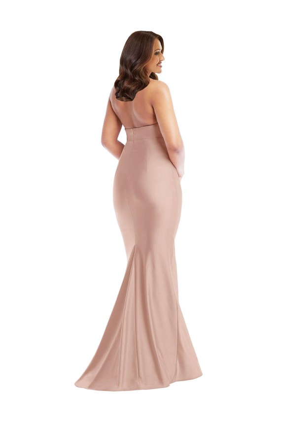 Long Sleeveless Silky Satin Dusty Pink Halter Neck Mermaid Plus Size Formal Evening Dress