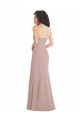 Long Sleeveless Stretch Crepe Dusty Pink Mermaid Formal Dress