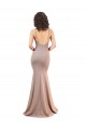 Long Sleeveless Stretch Crepe Dusty Pink Mermaid Black Tie Evening Dress