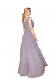 Long Sleeveless Soft Chiffon Dusty Rose A-Line Formal Evening Gown
