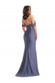 Long Sleeveless Silky Satin French Blue Mermaid Black Tie Plus Size Evening Dress