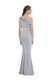 Long Sleeveless Stretch Crepe Grey Mermaid Formal Dress
