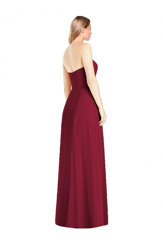 Long Sleeveless Soft Chiffon Hot Pink Trumpet Semi Formal Evening Dress