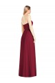 Long Sleeveless Soft Chiffon Hot Pink Trumpet Semi Formal Evening Dress
