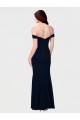 Long Sleeveless Stretch Crepe Ivory Mermaid Formal Dress