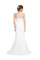 Sweep Train Sleeveless Stretch Crepe & Tulle Ivory Mermaid Formal Evening Dress
