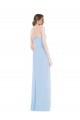 Long Sleeveless Soft Chiffon Light Sky Blue Sweetheart A-Line Evening Dresses