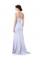 Long Sleeveless Stretch Crepe Light Sky Blue Mermaid Evening Gown