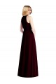 Long Sleeveless Soft Chiffon Light Sky Blue Trumpet Semi Formal Evening Dress