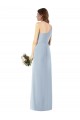 Long Sleeveless Stretch Crepe Light Sky Blue Trumpet Semi Formal Evening Dress