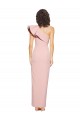 Long Sleeveless Stretch Crepe Mauve Sheath Formal Evening Dress