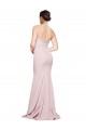 Sweep Train Sleeveless Stretch Crepe Mauve Sheath Formal Evening Dress