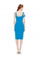 Cocktail Length Sleeveless Stretch Crepe Mermaid Formal Evening Dress