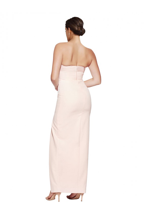 Long Sleeveless Stretch Satin Mermaid Formal Evening Dress