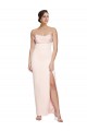 Long Sleeveless Stretch Satin Mermaid Formal Evening Dress