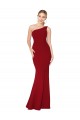 Long Sleeveless Stretch Crepe Burgundy Mermaid Formal Evening Dress