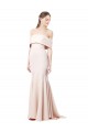 Long Sleeveless Stretch Crepe Nude Mermaid Formal Evening Dress