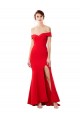 Long Sleeveless Stretch Crepe Red Mermaid Formal Evening Dresses