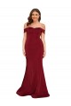 Long Sleeveless Spandex Burgundy Mermaid Plus Size Formal Evening Dress