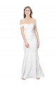 Long Sleeveless Stretch Crepe Ivory Mermaid Formal Dress