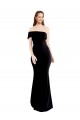 Long Sleeveless Stretch Crepe Black One Shoulder Mermaid Formal Evening Dress