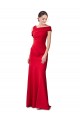 Long Stretch Crepe Red Mermaid Formal Evening Dress